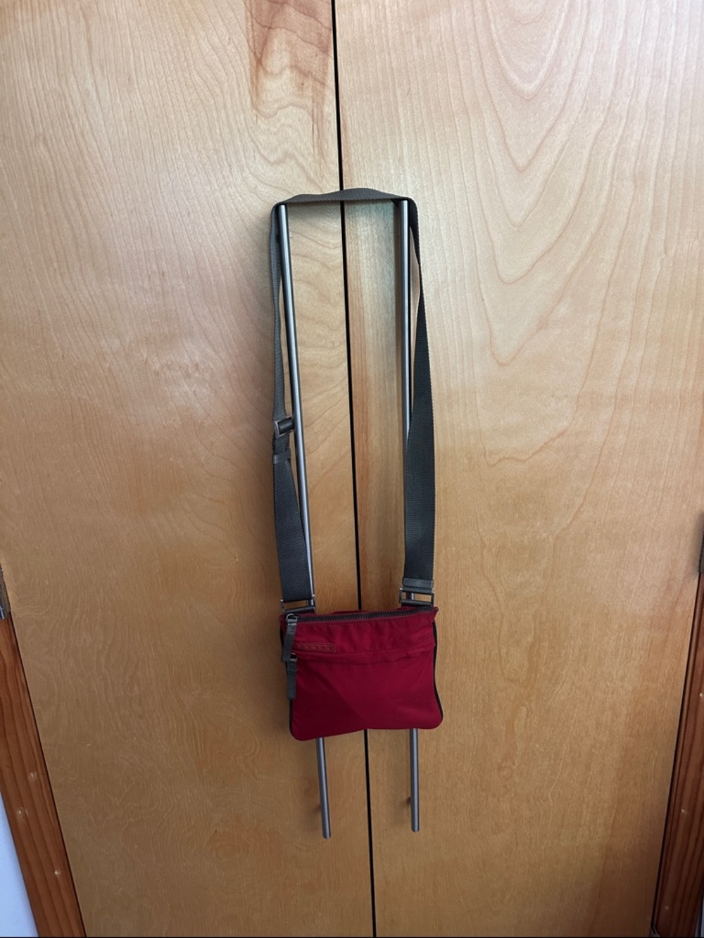 Prada Red Crossbody Bag with original strap no flaws very good condition unisex